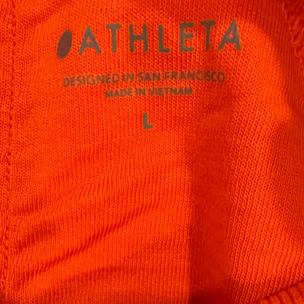 Athleta Vibrant Orange Pullover Swestshirt - Picture 2 of 3